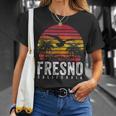 Fresno California Ca Vintage Retro Distressed Style T-Shirt Gifts for Her