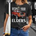 Funny Car Guy Classic Muscle Car Respect Your Elders Unisex T-Shirt Gifts for Her