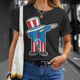 Funny Dabbing Patriotic Sam United States Of America Patriotic Funny Gifts Unisex T-Shirt Gifts for Her