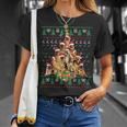 German Shepherd Christmas Lights Ugly Sweater Xmas T-Shirt Gifts for Her