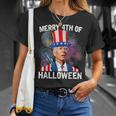 Funny Joe Biden 4Th Of July Merry 4Th Of Halloween Unisex T-Shirt Gifts for Her
