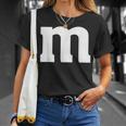 Letter M Groups Halloween Team Groups Costume T-Shirt Gifts for Her