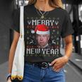 Santa Joe Biden Happy New Year Ugly Christmas Sweater T-Shirt Gifts for Her