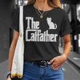 Funny The Catfather Fathers Day Cat Dad Pet Owner Gift Men Unisex T-Shirt Gifts for Her