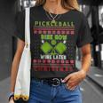 Ugly Christmas Sweater Kitchen Ace Pickleball Player T-Shirt Gifts for Her