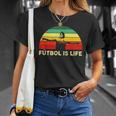 Futbol Is Life Retro Vintage Unisex T-Shirt Gifts for Her