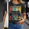 Game Over Class Of 2023 Video Games Vintage Graduation Gamer Unisex T-Shirt Gifts for Her