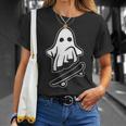 Ghost Skateboarding Halloween Costume Ghoul Spirit T-Shirt Gifts for Her