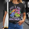 Girl Dinosaurs Pink Girl Loves Dinosaurs Unisex T-Shirt Gifts for Her