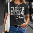 Graduating Senior Graduate Class Of 2024 Football Dad T-Shirt Gifts for Her