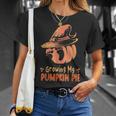 Growing My Pumpkin Pie Thanksgiving Pregnancy Announcement Thanksgiving Pregnancy Announcement T-Shirt Gifts for Her