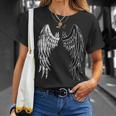 Half Angel Half Devil Back Of Distressed Wing T-Shirt Gifts for Her