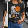 Halloween Dinosaur SkeletonRex Scary Pumpkin Moon Costume T-Shirt Gifts for Her