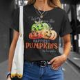 Happiest Pumpkin In The Patch Horror Scary Halloween Scary Halloween T-Shirt Gifts for Her