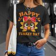 Happy Turkey Day Cute Little Pilgrim Thankgiving T-Shirt Gifts for Her