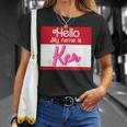 Hello My Name Is Ken Halloween Name Tag Personalized T-Shirt Gifts for Her