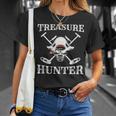 Hidden Treasure Hunter Pirate Metal Detector Gold Coins T-Shirt Gifts for Her