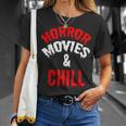 HorrorHorror Movies And Chill Movies T-Shirt Gifts for Her