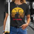 Horror Reaper Cat With Scythe Ew People Creepy Halloween Halloween T-Shirt Gifts for Her