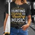 Hunting Fishing And Country Music Cowgirl Unisex T-Shirt Gifts for Her