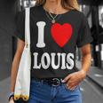 I Heart Love Louis Cute Matching Couple Spouse Unisex T-Shirt Gifts for Her