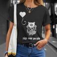 I Love Pigs Pigs Over People Funny Animal Quote Animal Quote Funny Gifts Unisex T-Shirt Gifts for Her