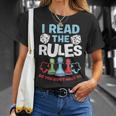 I Read The Rules Board Dice Chess Board Gaming Board Gamers Unisex T-Shirt Gifts for Her