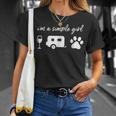 Im A Simple Girl Wine Camping Dog Paw Funny Cute Unisex T-Shirt Gifts for Her