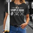 Im A Simple Man Car Mechanic Garage Gift For Mens Mechanic Funny Gifts Funny Gifts Unisex T-Shirt Gifts for Her
