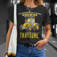 In My Head I Am Driving My Tractor Italian Words Unisex T-Shirt Gifts for Her