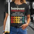 Introvert Horror Story Antisocial Vintage Geek Geek T-Shirt Gifts for Her