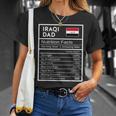 Iraqi Dad Nutrition Facts National Pride Gift For Dad Unisex T-Shirt Gifts for Her