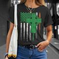 Irish American Flag Ireland Flag St Patricks Day Cross T-Shirt Gifts for Her