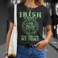 Irish Blood Runs Through My Veins And St Patrick´S Day T-Shirt Gifts for Her