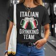 Italian Drinking Team Salute Italy Flag Funny Oktoberfest Unisex T-Shirt Gifts for Her