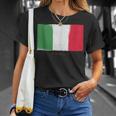Italian Roots Flag Soccer Sports European Pride Unisex T-Shirt Gifts for Her