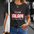 Its A Team Alan Lifetime Member Thing Family First Last Name Funny Last Name Designs Funny Gifts Unisex T-Shirt Gifts for Her