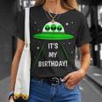 It's My Birthday Cute Alien Ufo Ship In Space Alien T-Shirt Gifts for Her