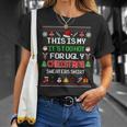 This Is My It's Too Hot For Ugly Christmas Sweaters Pixel T-Shirt Gifts for Her