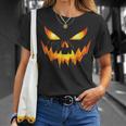 Jack O Lantern Face Pumpkin Scary Halloween Costume T-Shirt Gifts for Her