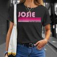 Josie Name Personalized Retro Vintage 80S 90S Birthday Unisex T-Shirt Gifts for Her