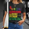Junenth Breaking Every Chain Since 1865 African Freedom Unisex T-Shirt Gifts for Her