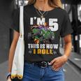 Kid 5Th Birthday Boy Monster Truck Rule Jam Five Years Unisex T-Shirt Gifts for Her