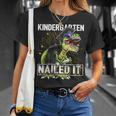 Kindergarten Nailed ItRex Dinosaur Graduation Cap Gown Unisex T-Shirt Gifts for Her