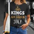 Kings Are Born In July Birthday Crown Unisex T-Shirt Gifts for Her