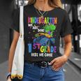 Last Day Of School Kindergarten Truck Dinosaur Graduate Gift Unisex T-Shirt Gifts for Her
