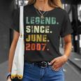 Legend Since June 2007 16Th Birthday 16 Years Old Gift Men Unisex T-Shirt Gifts for Her