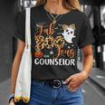 Leopard Fab Boo Lous Counselor School Ghost Halloween T-Shirt Gifts for Her