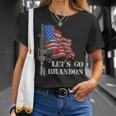 Lets Go Brandon Veteran Us Army Battle Flag Funny Gift Idea Unisex T-Shirt Gifts for Her