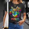 Lgbt Lesbian Gay Pride Swedish Vallhund Dog Unisex T-Shirt Gifts for Her